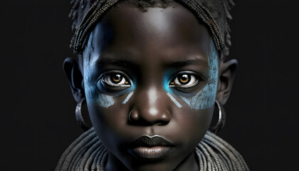 African Tribal Face Painting