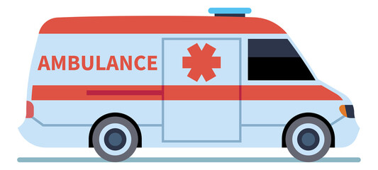 Ambulance icon. Medical emergency car. Paramedic transport © YummyBuum