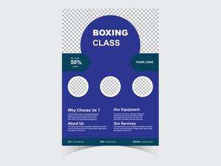 Boxing Posters Flyer - Template Vector Design