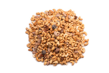 A group of almonds, pistachios, walnuts, macadamia, cashews.