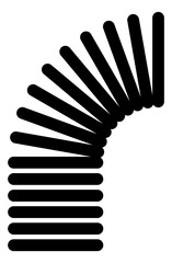 Jumping spiral spring. Flexible steel coil icon