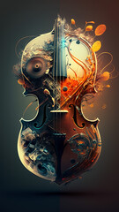Music, modern, retro, microphone, piano, guitar, techno music, beautiful colors, wallpaper,  background, melody