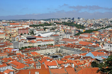 Fototapeta na wymiar Portugal, Lisbon view from Saint George castle