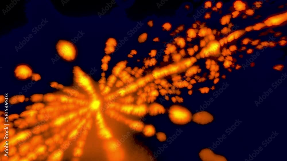 Wall mural slow energy flying particles. motion. lines of tiny shining lines with 3d effect.
