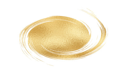 Gold paint brush stroke