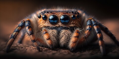 spider macro photorealistic made with Generative AI