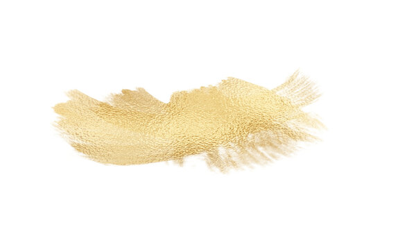Gold paint brush stroke