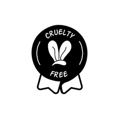 Cruelty-Free vector badge icon illustration. Animal-Friendly Icon.