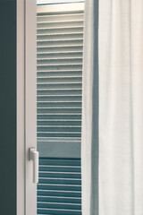 Home interior, door window view