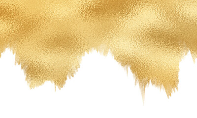 Gold paint brush stroke