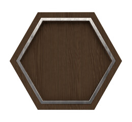Fototapeta premium Wood and metal hexagonal panel