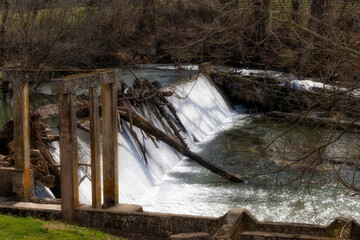  Love's Mill dam was built around 1837, a water powered feed mill sits along the banks of the South Fork of the Holston River.