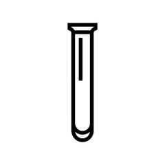 test tubes chemical glassware lab line icon vector illustration