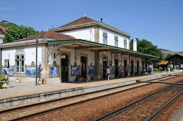 Fototapeta na wymiar Portugal, the old historical station of Pinhao
