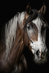 Horse Portrait, Equine, Generative AI