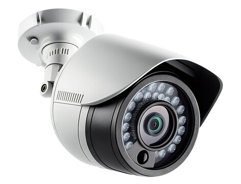 CCTV security camera cut out. Based on Generative AI