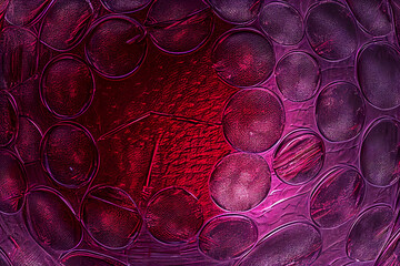 purple glass with circle background, generative ai