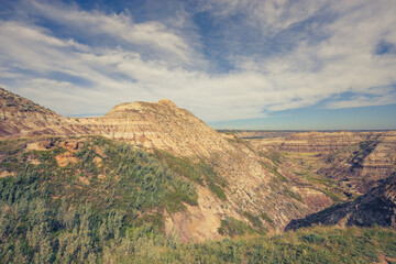 Naklejka premium Landscape of the Badlands of Drumheller