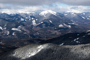 snow covered mountains