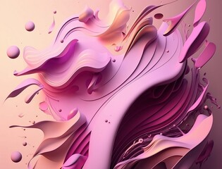 Dreamy 3D Render Aesthetic Pink Abstract Background