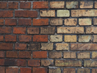 Fototapeta premium Mur z dwóch kolorów cegieł