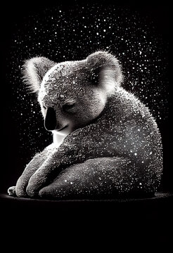 silhouette of a coala , generative ai