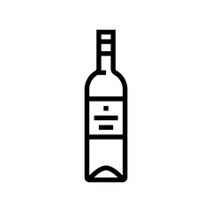wine glass bottle line icon vector illustration