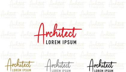 Architect LOGOTYPE HANDDRAW SIGNATUREand interior designer