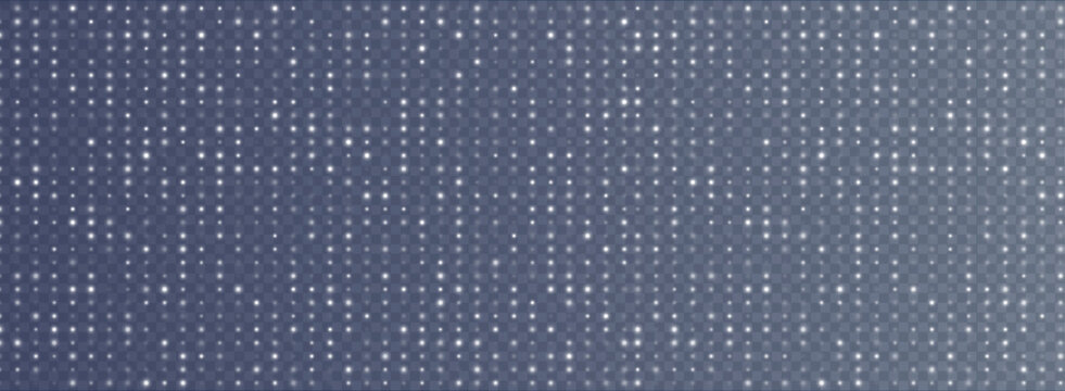 Abstract vector digital background on a transparent background. Light flashing dots white png in motion.
Background in the style of a matrix or digital png board.