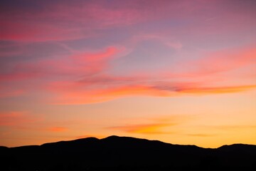 sunset over the mountains