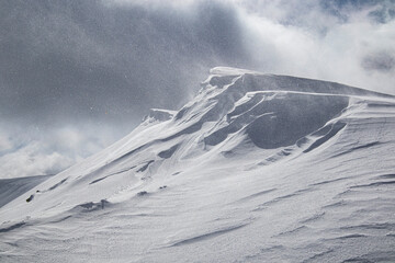 snow covered mountains