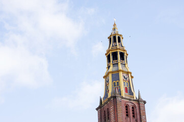 Top of the tower of Der Aa-kerk in Groningen in the Netherlands