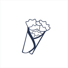 Shawarma Donner Kebab Vector, Modern Cooking Asian food Illustrations Premium Design. Modern Isolated Delicious Shawarma Vector With Hi-Quality Donner Kebab Illustration.