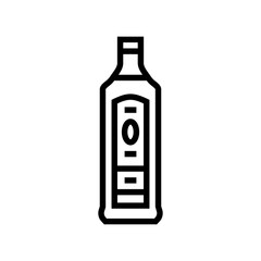 gin glass bottle line icon vector illustration