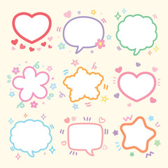 hand drawn speech bubbles