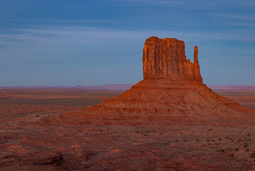Monument Valley Landscape at Sunset - West Mitten Butte