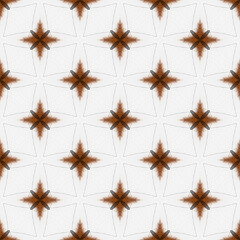 Seamless pattern of brown and white textile fabric geometric background wallpaper