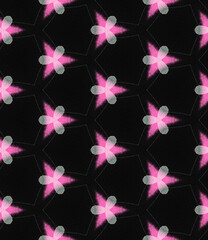 Seamless pattern of black, pink and white textile fabric background wallpaper