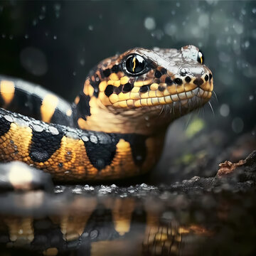 Snake : Tiger Snake, Generative AI