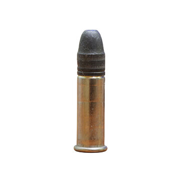22 lr  caliber bullet on transparent background
