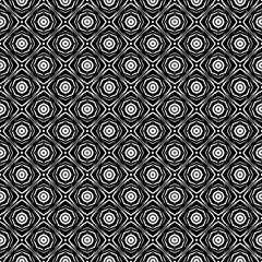 Black and white seamless pattern texture. Greyscale ornamental graphic design. Mosaic ornaments. Pattern template. Vector illustration. EPS10.