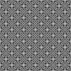 Black and white seamless pattern texture. Greyscale ornamental graphic design. Mosaic ornaments. Pattern template. Vector illustration. EPS10.