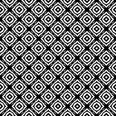 Black and white seamless pattern texture. Greyscale ornamental graphic design. Mosaic ornaments. Pattern template. Vector illustration. EPS10.