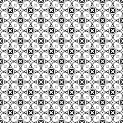 Black and white seamless pattern texture. Greyscale ornamental graphic design. Mosaic ornaments. Pattern template. Vector illustration. EPS10.