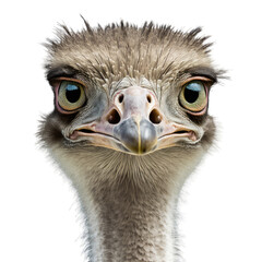 close up of an ostrich, transparent background png - obrazy, fototapety, plakaty