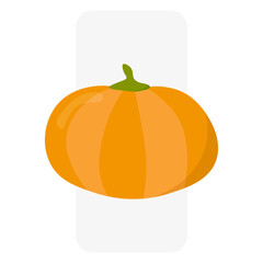 cartoon pumpkin. Design element, clipart. Vector illustration.