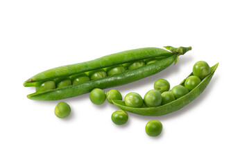 Fresh Green Peas cut out on transparent PNG