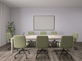 Office interior, 3d render, 3d illustration