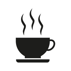 Cup steam icon in flat style. Vector illustration.