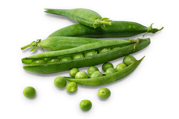 Fresh Green Peas cut out on transparent PNG